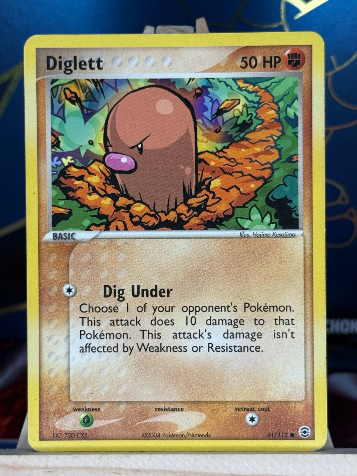 Diglett #61 | Pokemon Fire Red & Leaf Green, Hobby en Vrije tijd, Ophalen of Verzenden, Gebruikt, Losse kaart