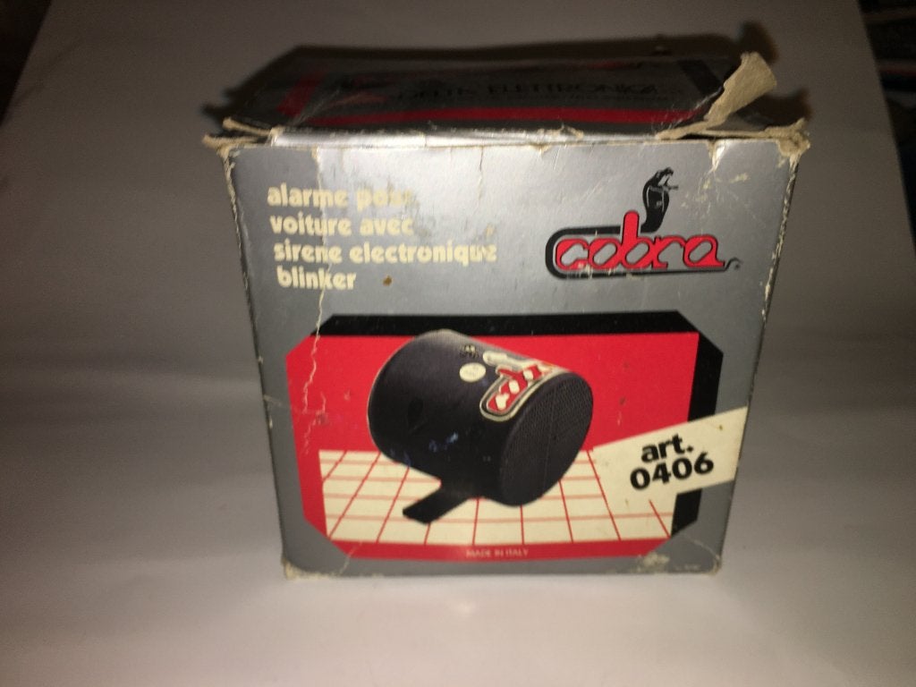 Cobra vintage auto alarm sirene Delta Electronica jaren 80, Auto diversen, Ophalen of Verzenden