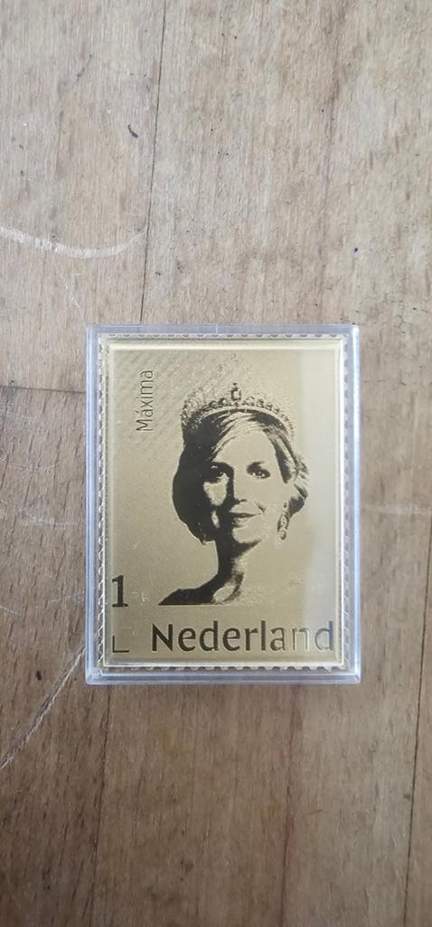 Gouden Postzegel Maxima PostNL, Postzegels en Munten, Postzegels | Nederland, Ophalen of Verzenden