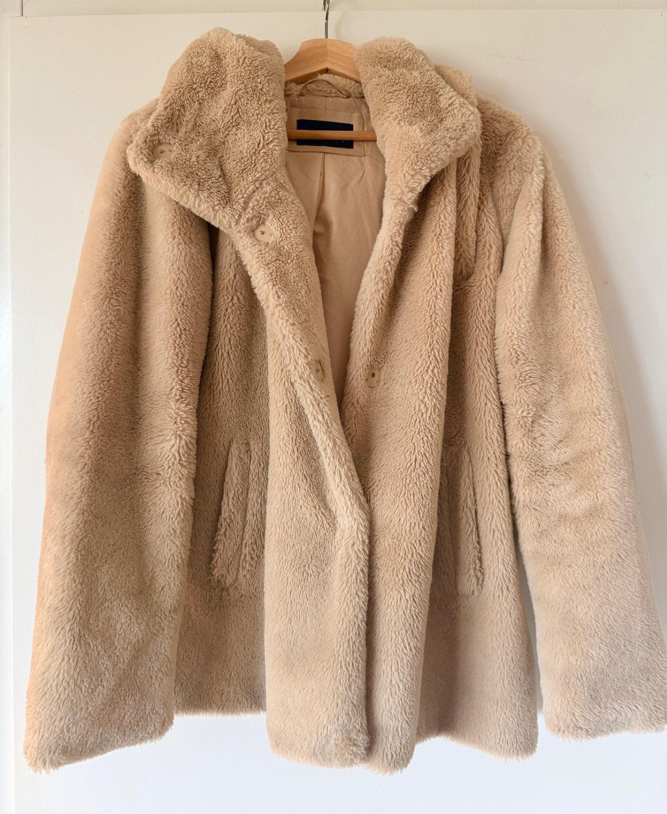 C&A The Outerwear Teddy Jas - Maat 44, Kleding | Dames, Beige, Maat 42/44 (L), Ophalen of Verzenden, Zo goed als nieuw