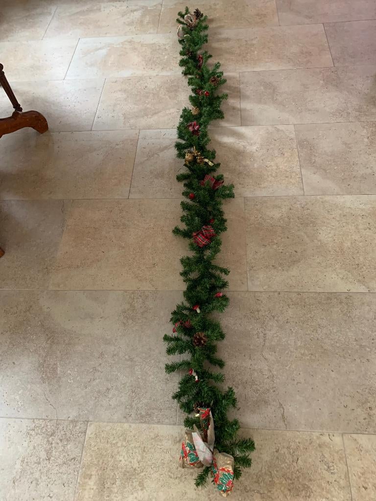 Kerstslinger met Deco Paddestoel/Dennenappels/Strikjes Nieuw, Diversen, Kerst, Ophalen of Verzenden, Nieuw