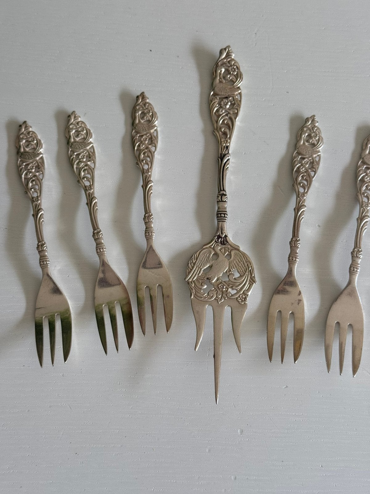 Gero kraanvogel cakevork, Antiek en Kunst, Ophalen of Verzenden
