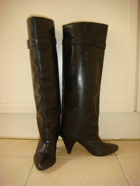 MK Michael Kors laarzen maat 36 vintage laarzen met chaps, Hoge laarzen, Verzenden, Zwart, Zo goed als nieuw