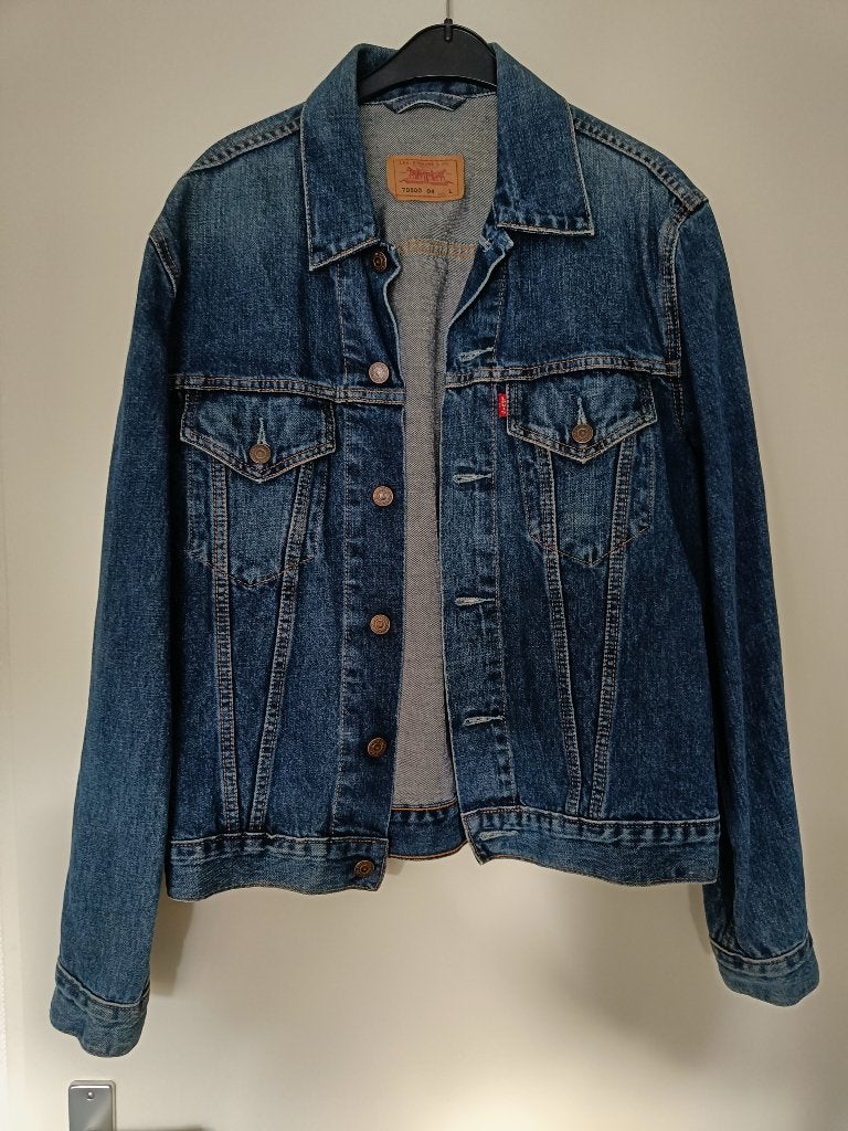 Levi Spijkerjasje, Levi's, Ophalen of Verzenden, Zo goed als nieuw, Blauw