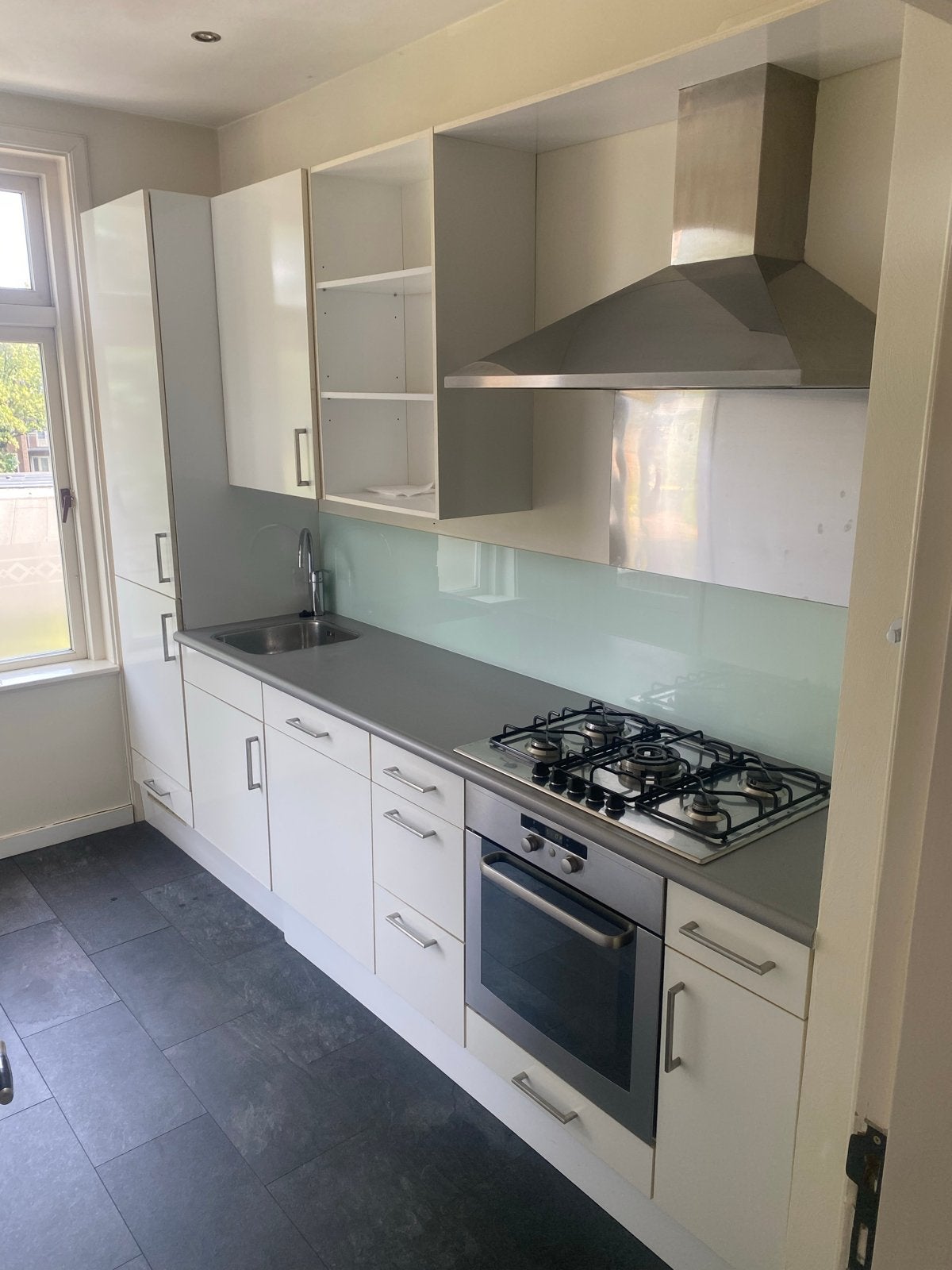 Complete keuken met apparatuur, Gebruikt, Overige materialen, Wit, Enkelwandige keuken
