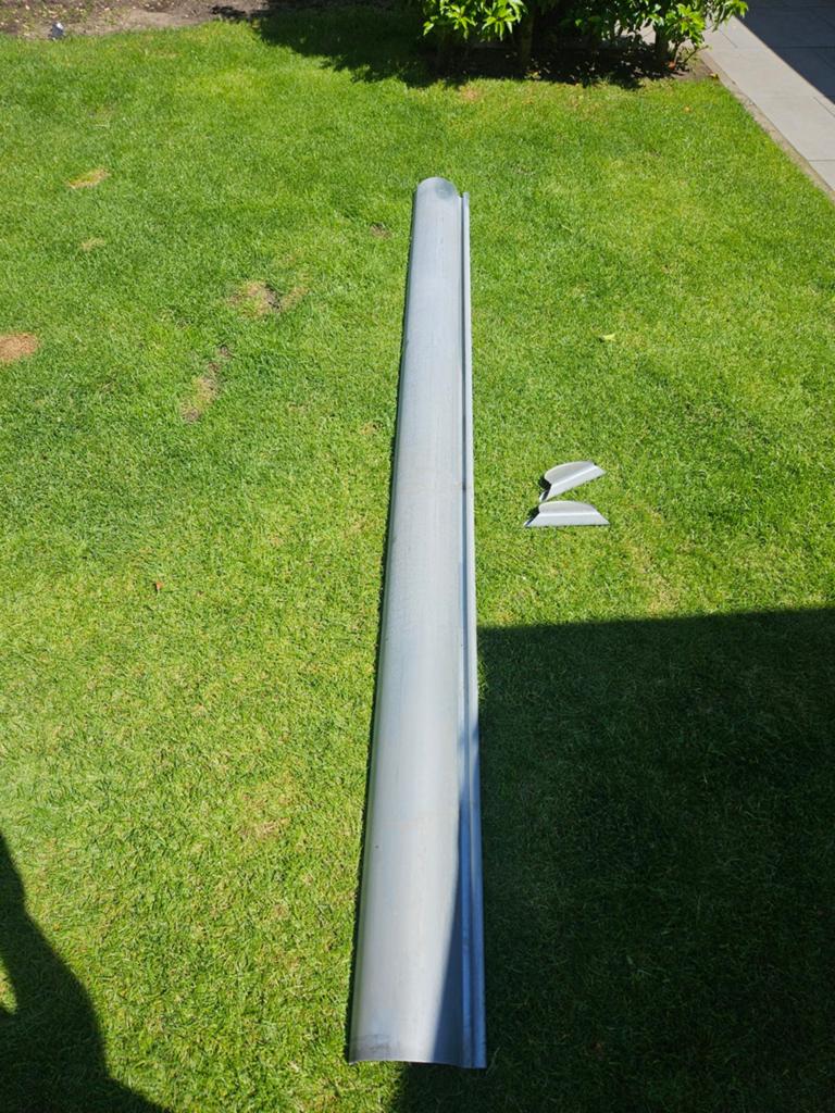Zinken mastgoot, Ophalen, 2 tot 4 meter, Zo goed als nieuw, Zink