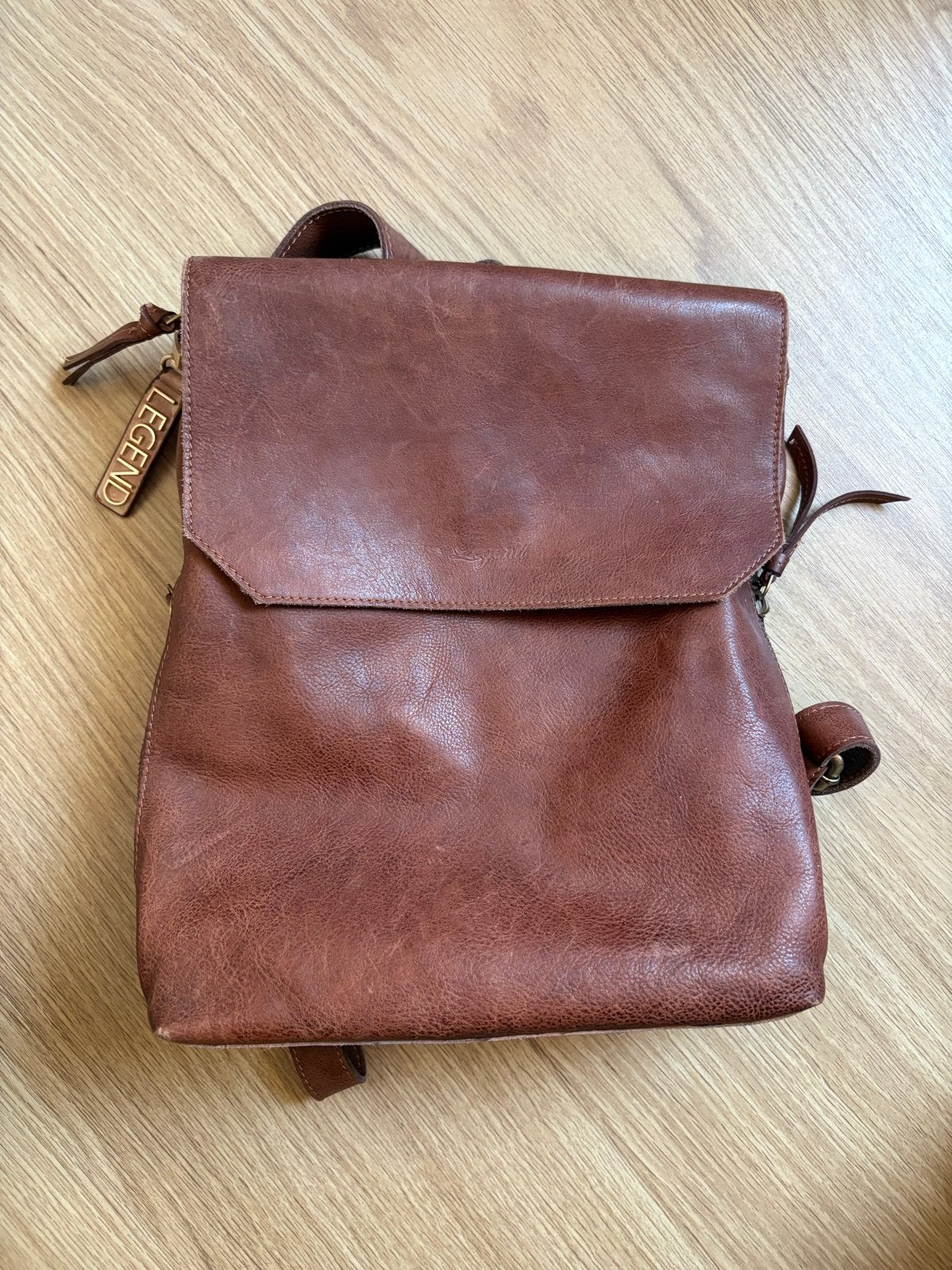 Leren Rugzak van Legend - Stijlvol en Duurzaam, Overige merken, Gebruikt, 25 tot 40 cm, Ophalen of Verzenden