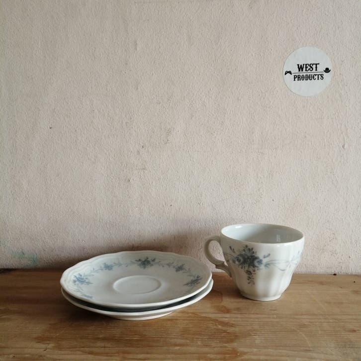 Vintage MH Servies Setje (2x Schotel + Kopje)