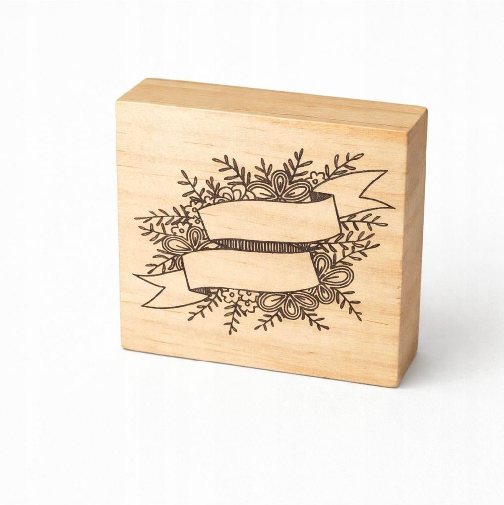 Houten stempel bloemen frame scrapbooking, Hobby en Vrije tijd, Stempelen, Houten stempel, ., Nieuw, Ophalen of Verzenden