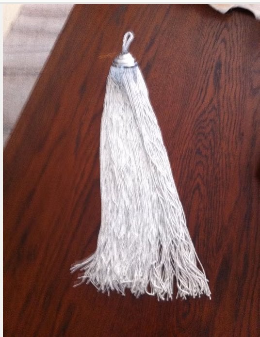 Sier flos decoratie zilver 50 cm lang, Overige materialen, Ophalen of Verzenden, Zo goed als nieuw, Overige typen