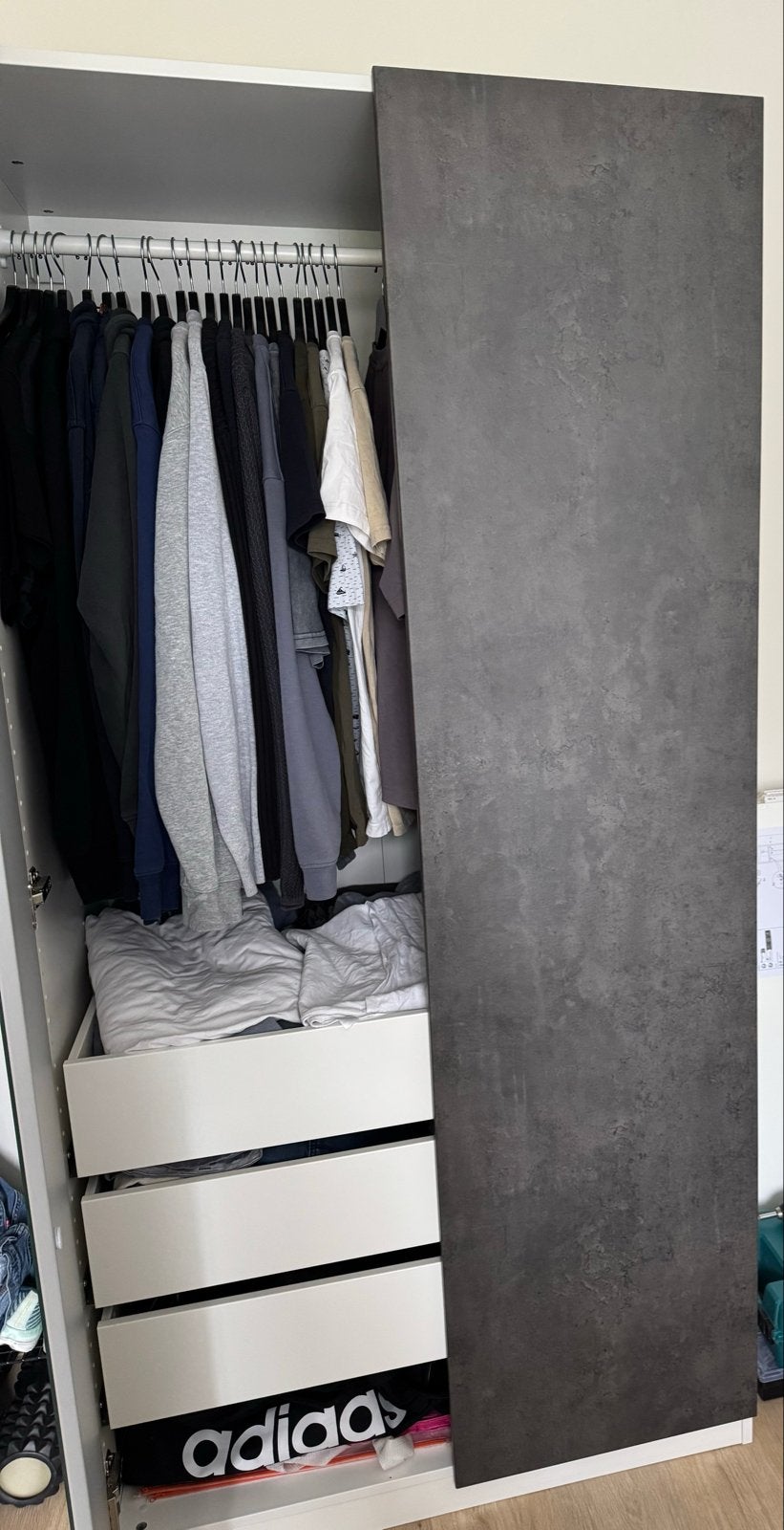 Kallviken deur betonpatroon IKEA Pax 50x195 cm, Ophalen, 200 cm of meer, 50 tot 100 cm, Zo goed als nieuw