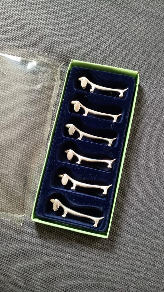 Teckel messen leggers - vintage set van 6, Ophalen of Verzenden