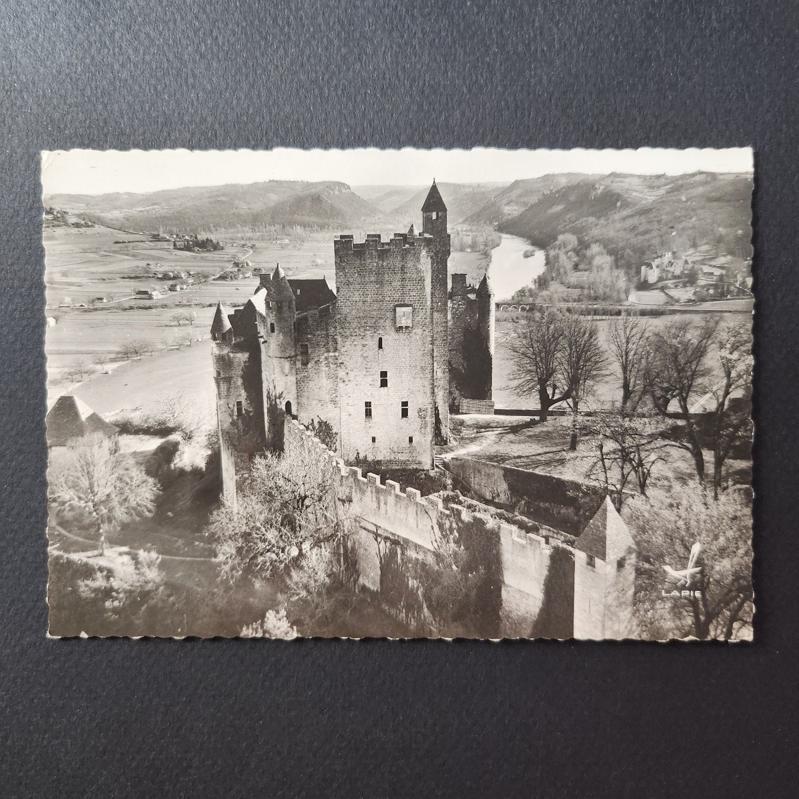 Echte foto kaart van Château de Beynac, Dordogne, Frankrijk, Ophalen of Verzenden, 1940 tot 1960, Ongelopen, Frankrijk