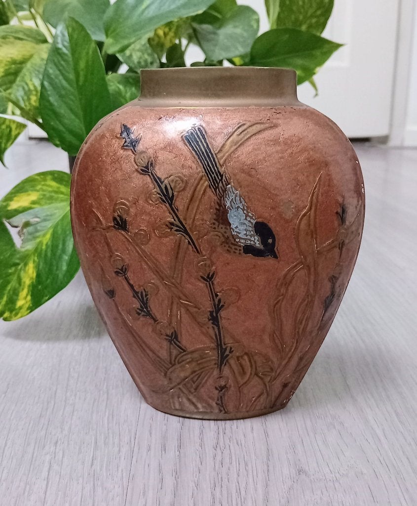 antieke chinese cloisonne vogel bloemen, Verzenden