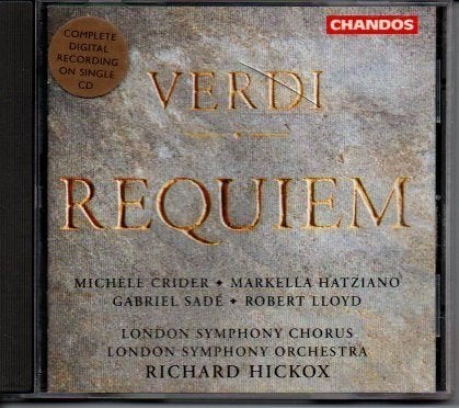 Verdi: Requiem - Chandos CD met London Symphony Orchestra, Verdi, Requiem, Ophalen of Verzenden, Zo goed als nieuw