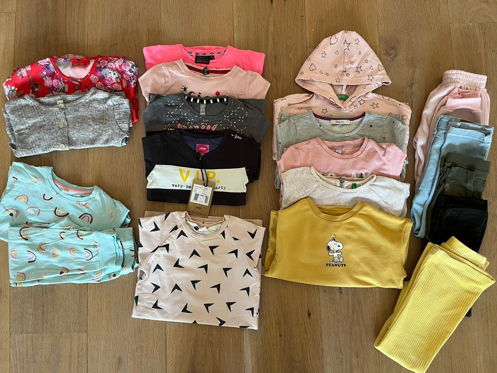 Pakket meisjes kleren mt 110/116 merk non merk (18 stuks), Ophalen of Verzenden, Gebruikt, Maat 110