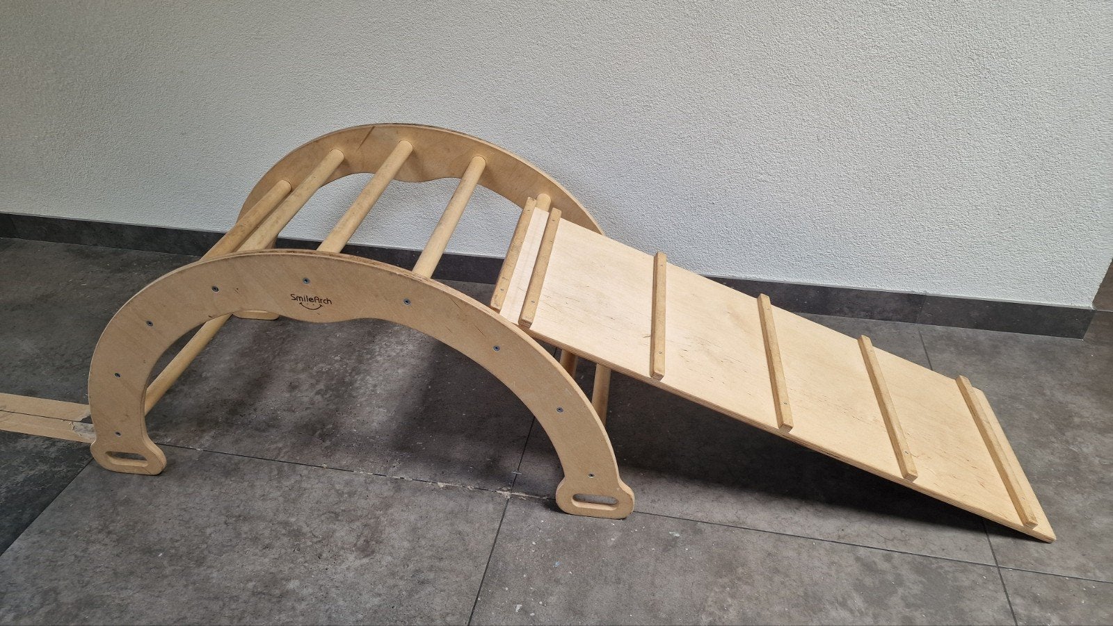 houten Klimrek / klimboog met glijbaan /trap, Kinderen en Baby's, Speelgoed | Houten speelgoed, Ophalen, Gebruikt, Overige typen