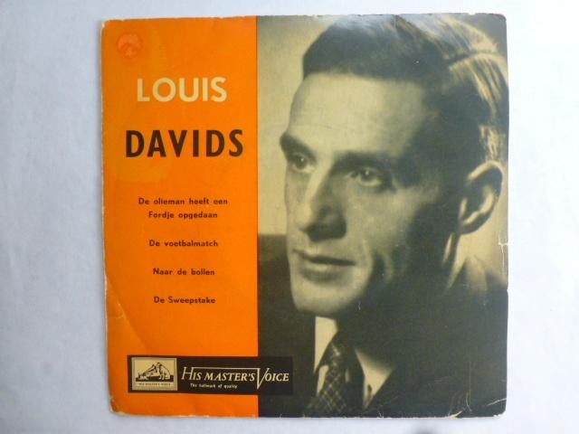 Louis Davids. De olieman heeft een Fordje opgedaan., Gebruikt, 7 inch, Ophalen of Verzenden, EP