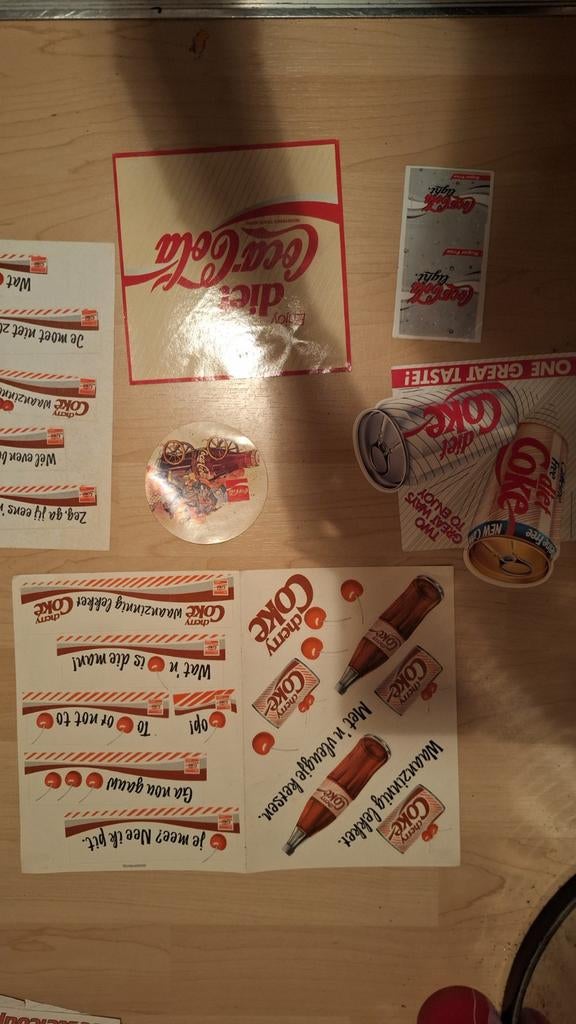 Coca-Cola stickers - Diverse vintage ontwerpen, Ophalen of Verzenden, Gebruikt, Merk
