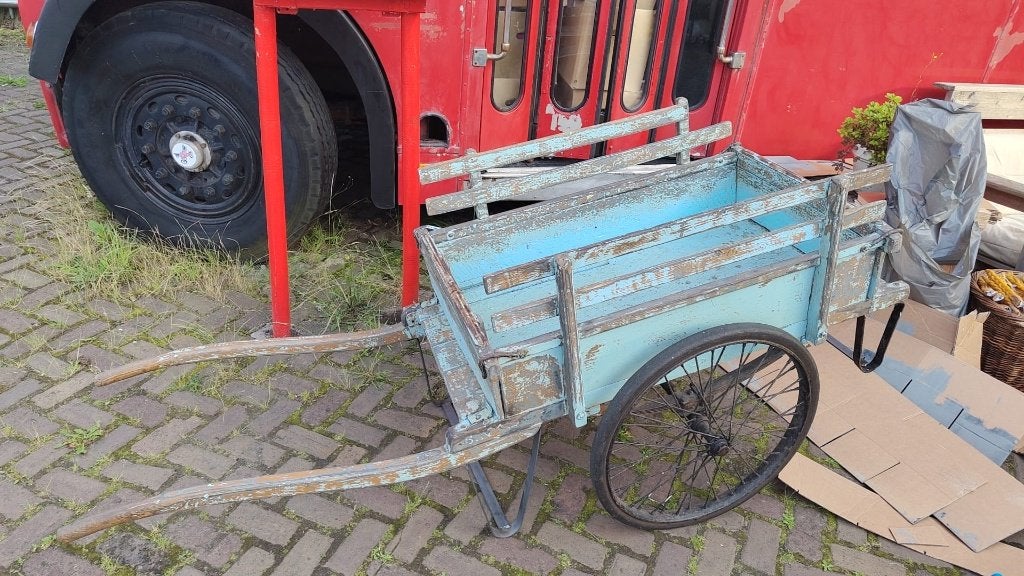 Mooie stevige handkar, vintage decoratie, Ophalen