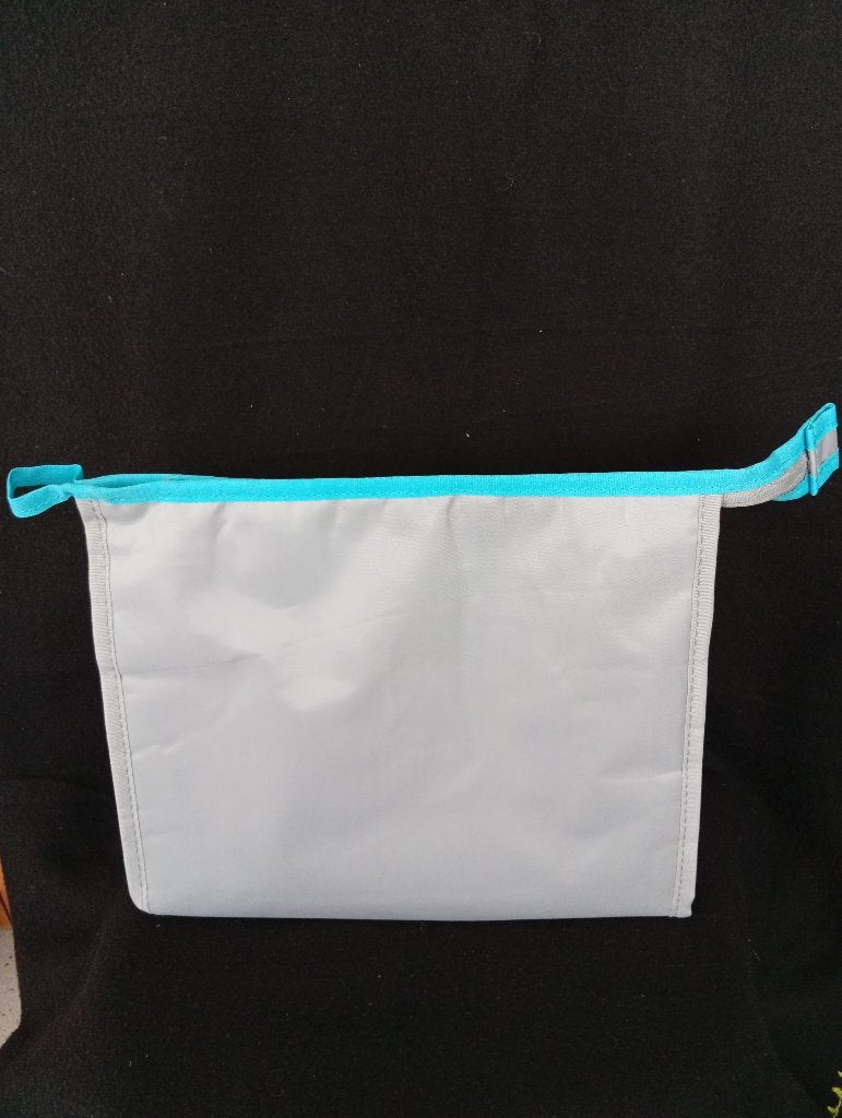 Toilettas grijs met blauwe rits nieuw, Ophalen of Verzenden, Nieuw, Grijs, Heer of Dame
