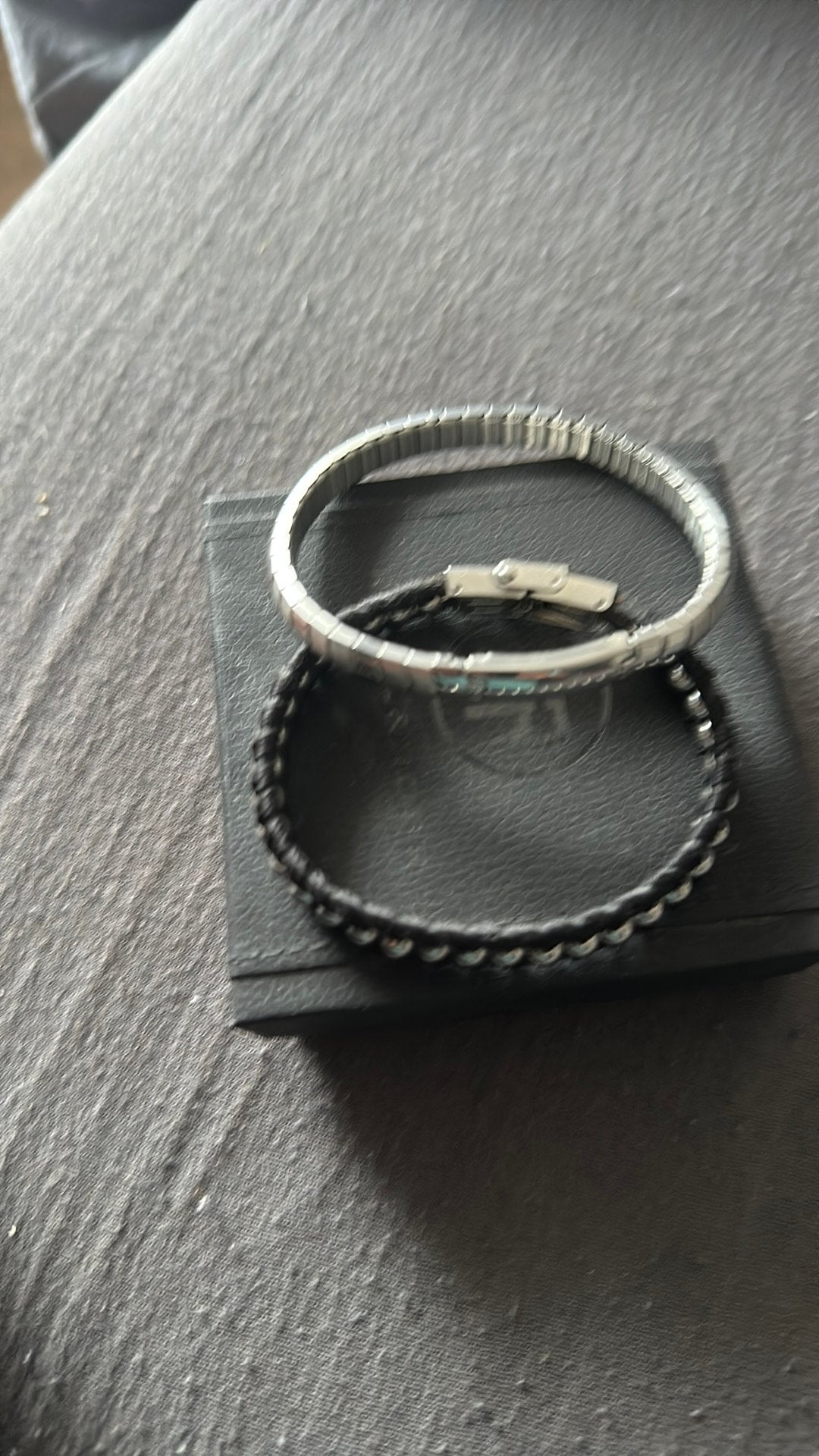 heren armbanden set, Kleding | Heren, Riemen en Ceinturen, Ophalen of Verzenden, Zo goed als nieuw, Zwart