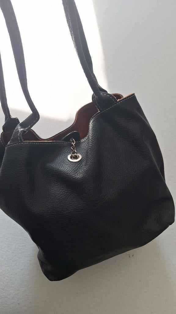 Tods bag tas buideltas volledig leer binnenkant suedeleer, Ophalen of Verzenden, Bruin, Handtas