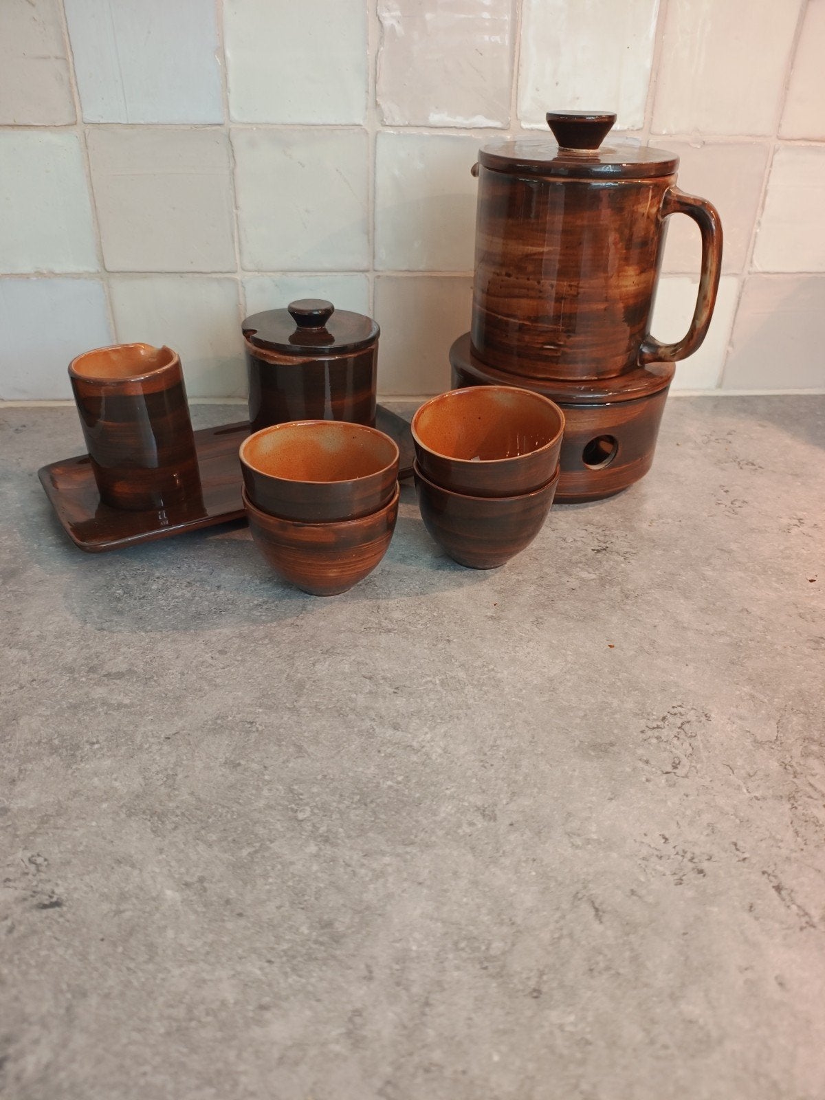 Volendams aardewerk theeservies, Antiek en Kunst, Ophalen of Verzenden