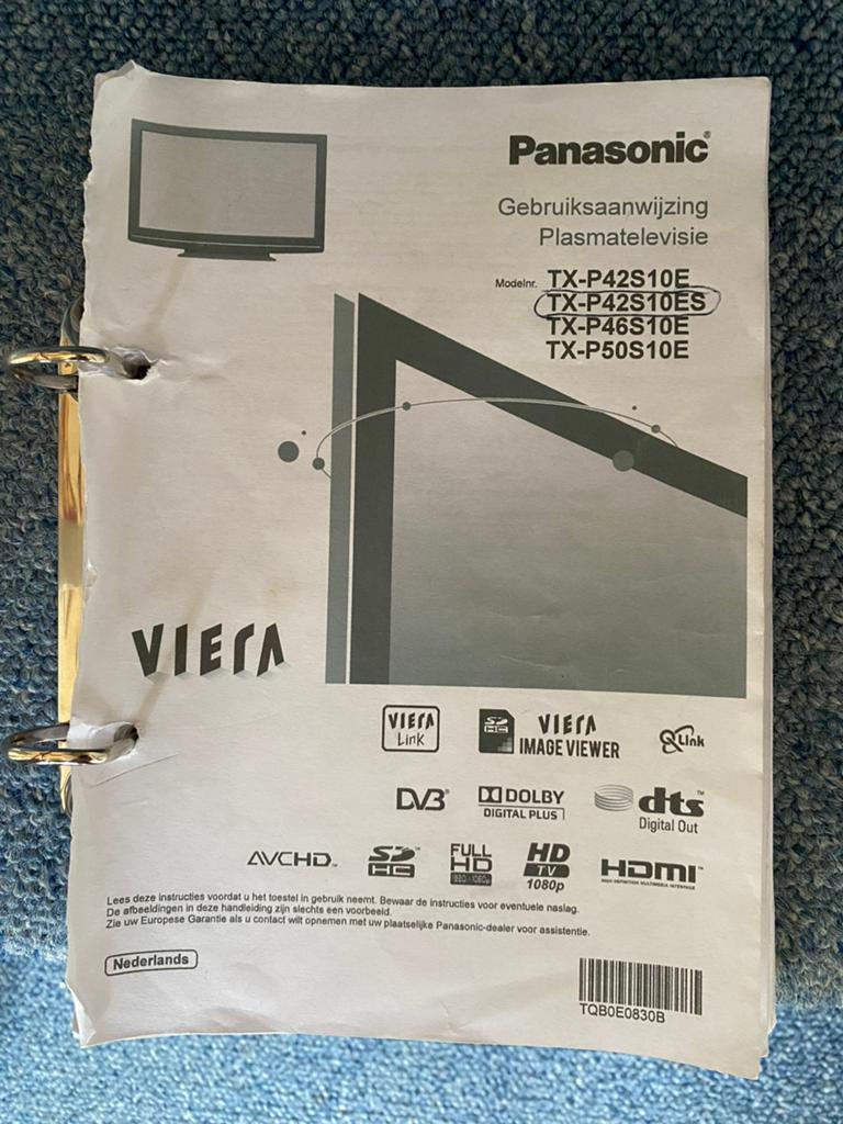 Panasonic TV 42 inch 106 cm diagonaal., Gebruikt, Panasonic, 50 Hz, Ophalen of Verzenden