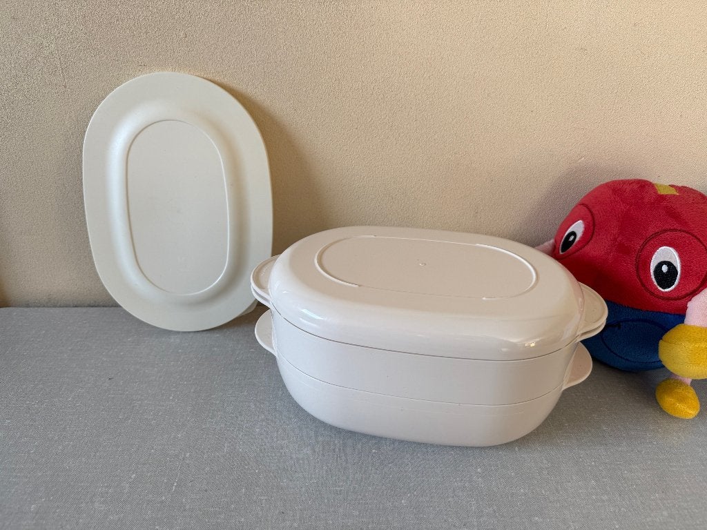 Z.G.A.N. Magnertonschaal + deksel TUPPERWAVE van TUPPERWARE, Schaal, Wit, Vaatwasserbestendig, Ophalen of Verzenden