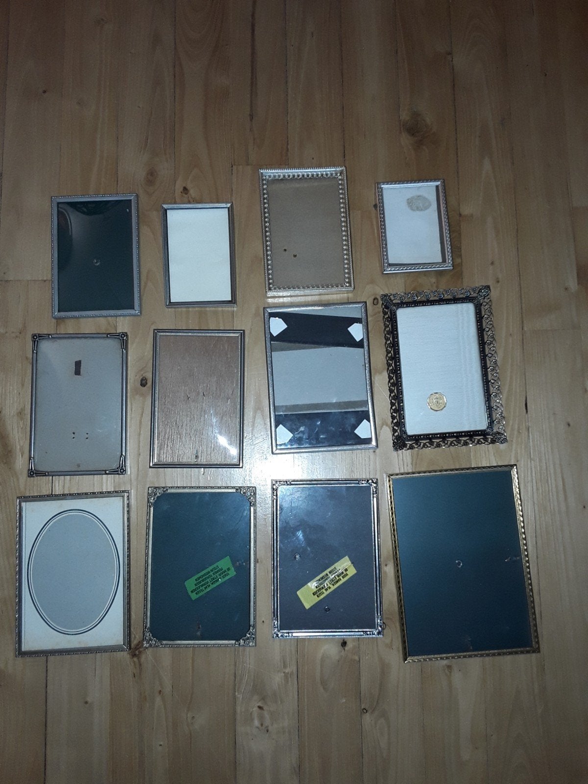 12 oude fotolijsten (4 met bolglas), Audio, Tv en Foto, Fotografie | Fotolijsten, Ophalen of Verzenden, Gebruikt