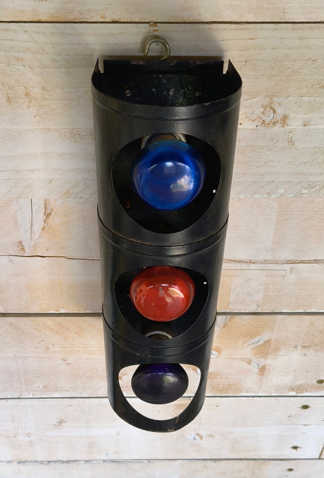 Vintage stoplicht / 3 spots lamp, Ophalen of Verzenden