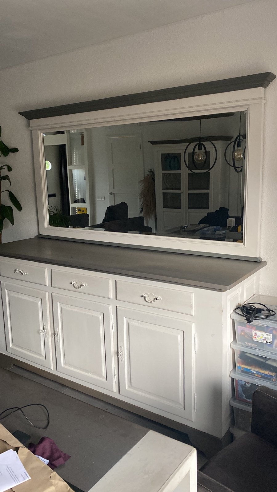 Hoekvitrinekast met spiegel en dressoir, Ophalen, Zo goed als nieuw, 25 tot 50 cm, Minder dan 100 cm