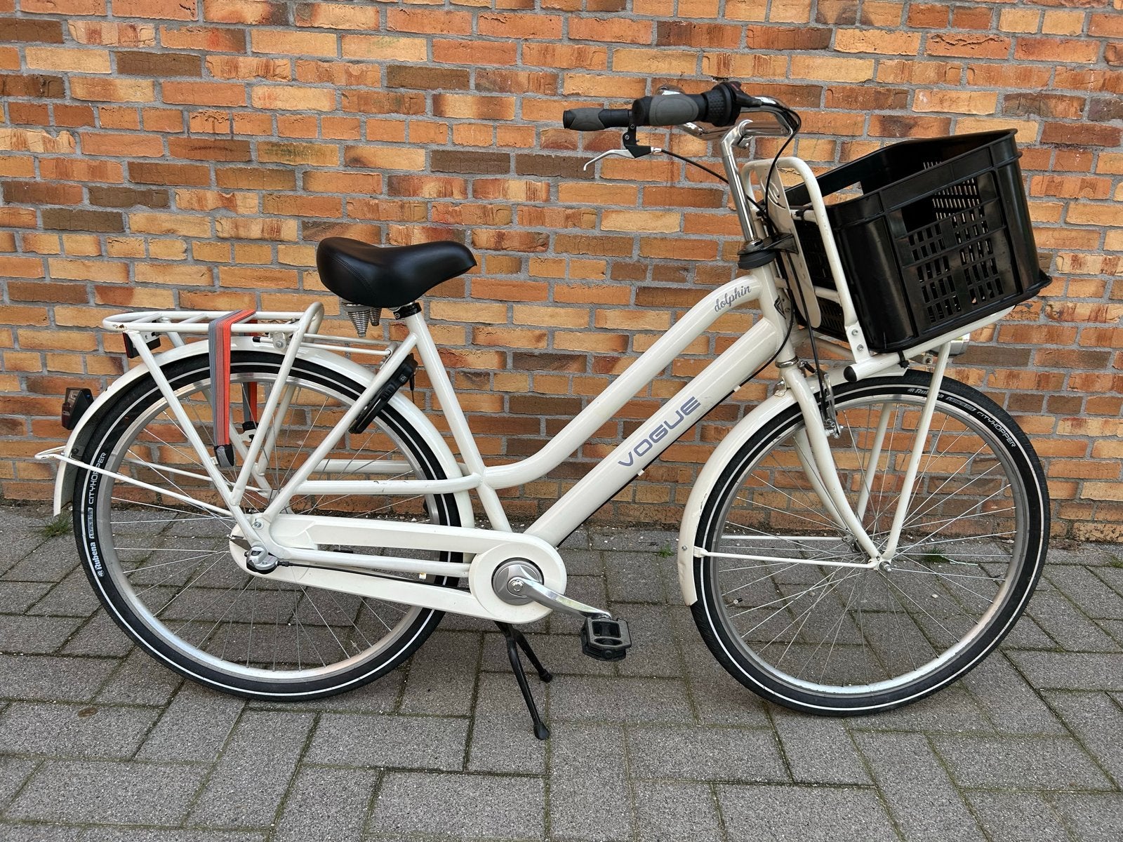 Vogue Dolphin damesfiets - Transportfiets voordrager en mand, Terugtraprem, Gebruikt, Versnellingen, 50 tot 53 cm