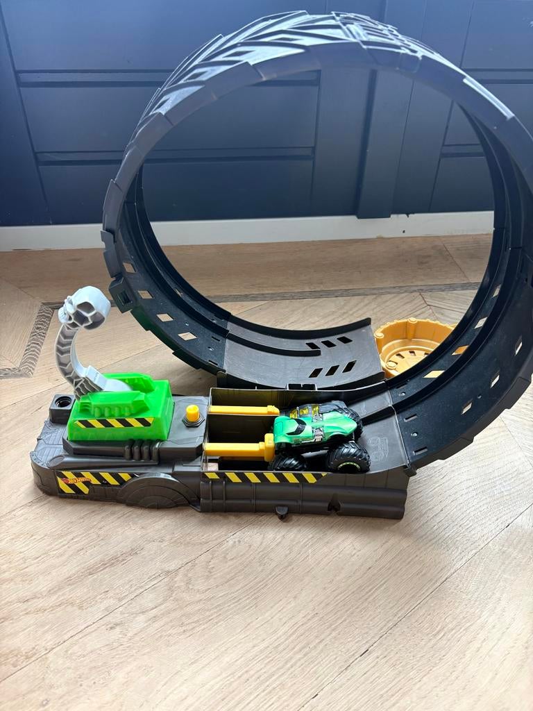 Hot Wheels Monster Truck Loopbaan met Auto, Ophalen of Verzenden, Gebruikt