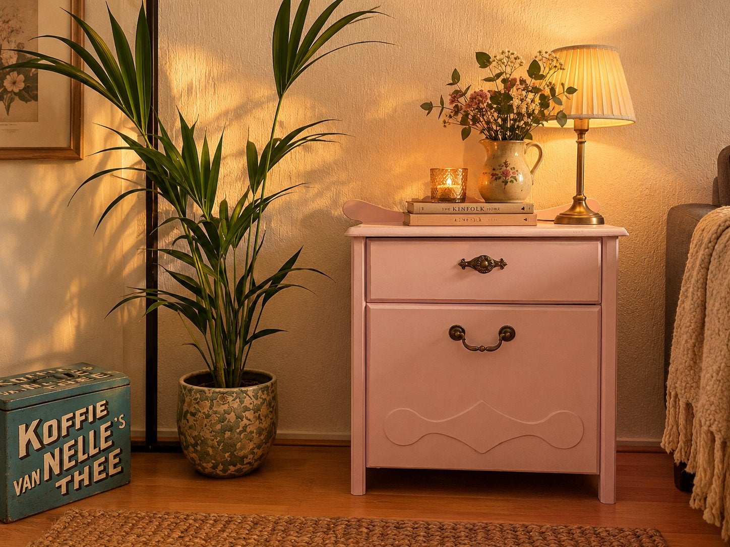 Lief Brocante kastje in Oudroze – Vintage, Ophalen