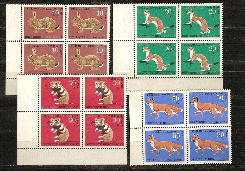 BRD 529-532 postfris blok van 4, Ophalen of Verzenden, BRD, Postfris