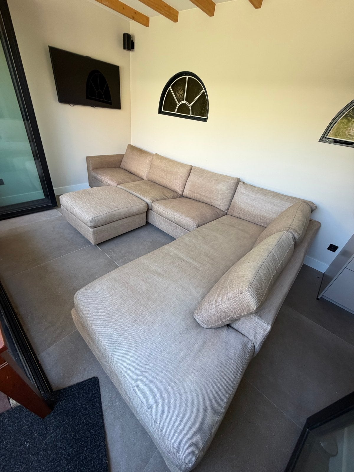 Linteloo Fabio loungebank - Modulaire hoekbank, Ophalen, 250 tot 300 cm, Gebruikt, 100 tot 125 cm