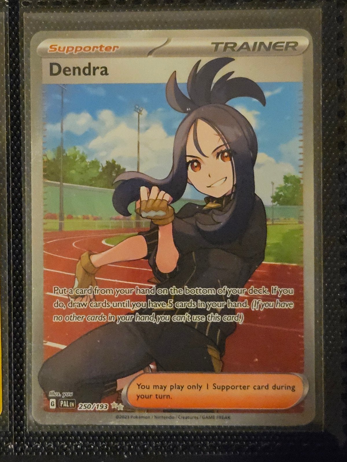 Pokemon Dendra 250/193 Paldea Evolved, Ophalen of Verzenden, Zo goed als nieuw, Losse kaart, Foil