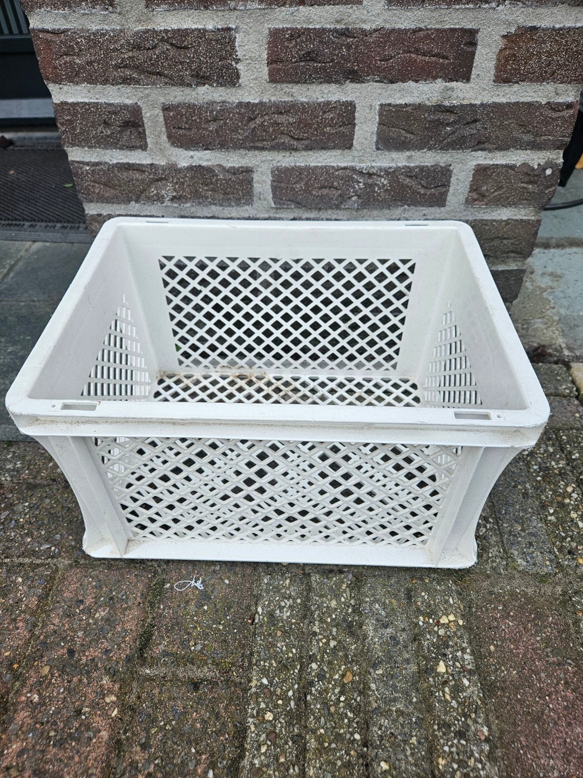 Witte Fietskrat - Handig voor al je spullen, Fietsen en Brommers, Ophalen, Gebruikt, Fietskrat