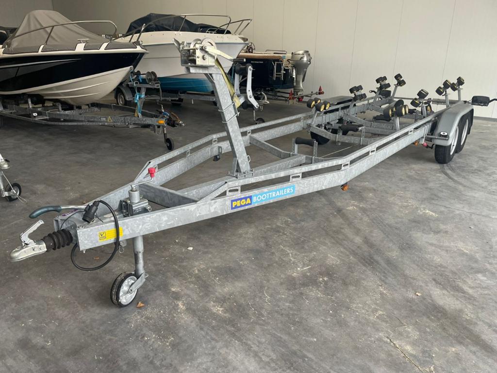 Pega tandemas trailer V2000/775 in nieuwstaat  !!!, Ophalen of Verzenden, Zo goed als nieuw, Minder dan 6 meter, Jetskitrailer