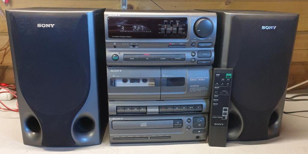 Sony stereo set mhc-490 + afstandsbediening, Ophalen of Verzenden, Cassettedeck, Sony