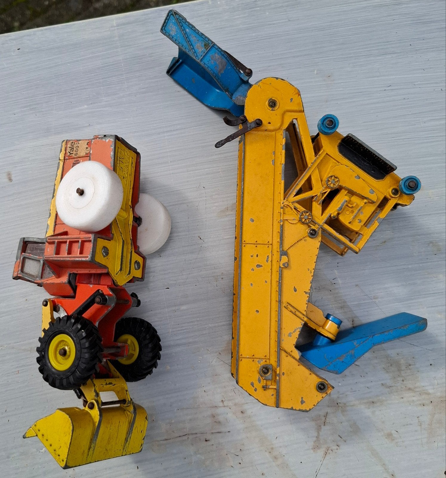 Vintage Dinky Toys Yale Tractor & Graafmachine, Ophalen of Verzenden, Gebruikt