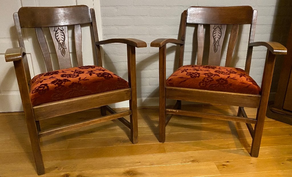2 Antieke fauteuils, Ophalen