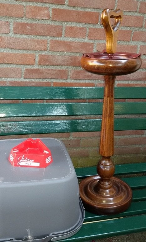 SCHITTERENDE VLOER ASBAK +_80 CM HOOG UIT 50-60- JAREN VAN, Ophalen of Verzenden