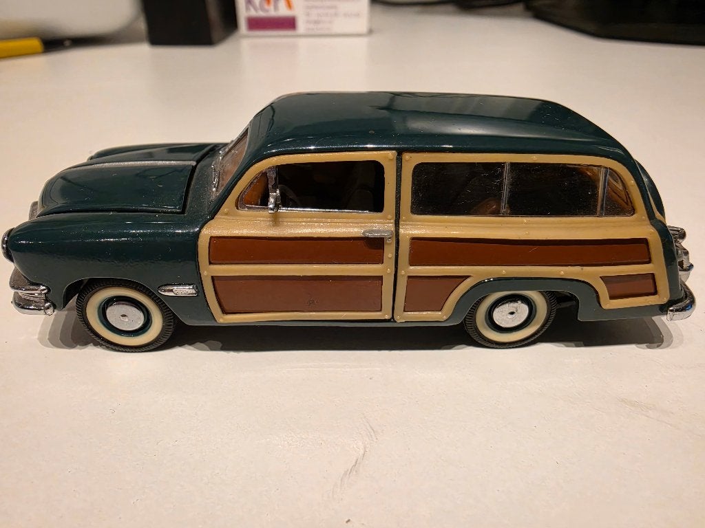 1950 Ford Station Wagon Wood Green Classics ,Franklin Mint, Ophalen of Verzenden, Gebruikt, Auto, Overige merken