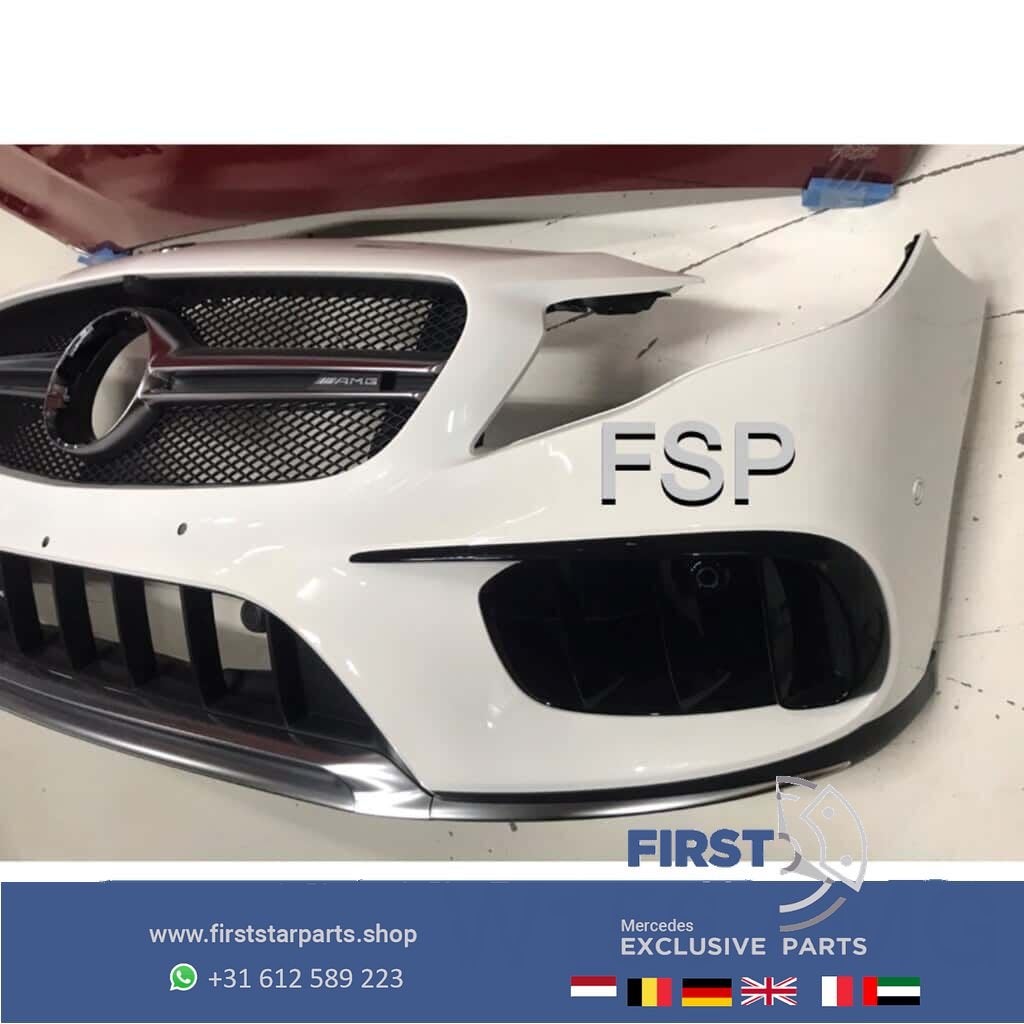 W156 GLA Facelift 45 AMG Voorbumper GLA45 BUMPER wit zwart g, Auto-onderdelen, Carrosserie en Plaatwerk, Gebruikt, -, Voor, Ophalen of Verzenden