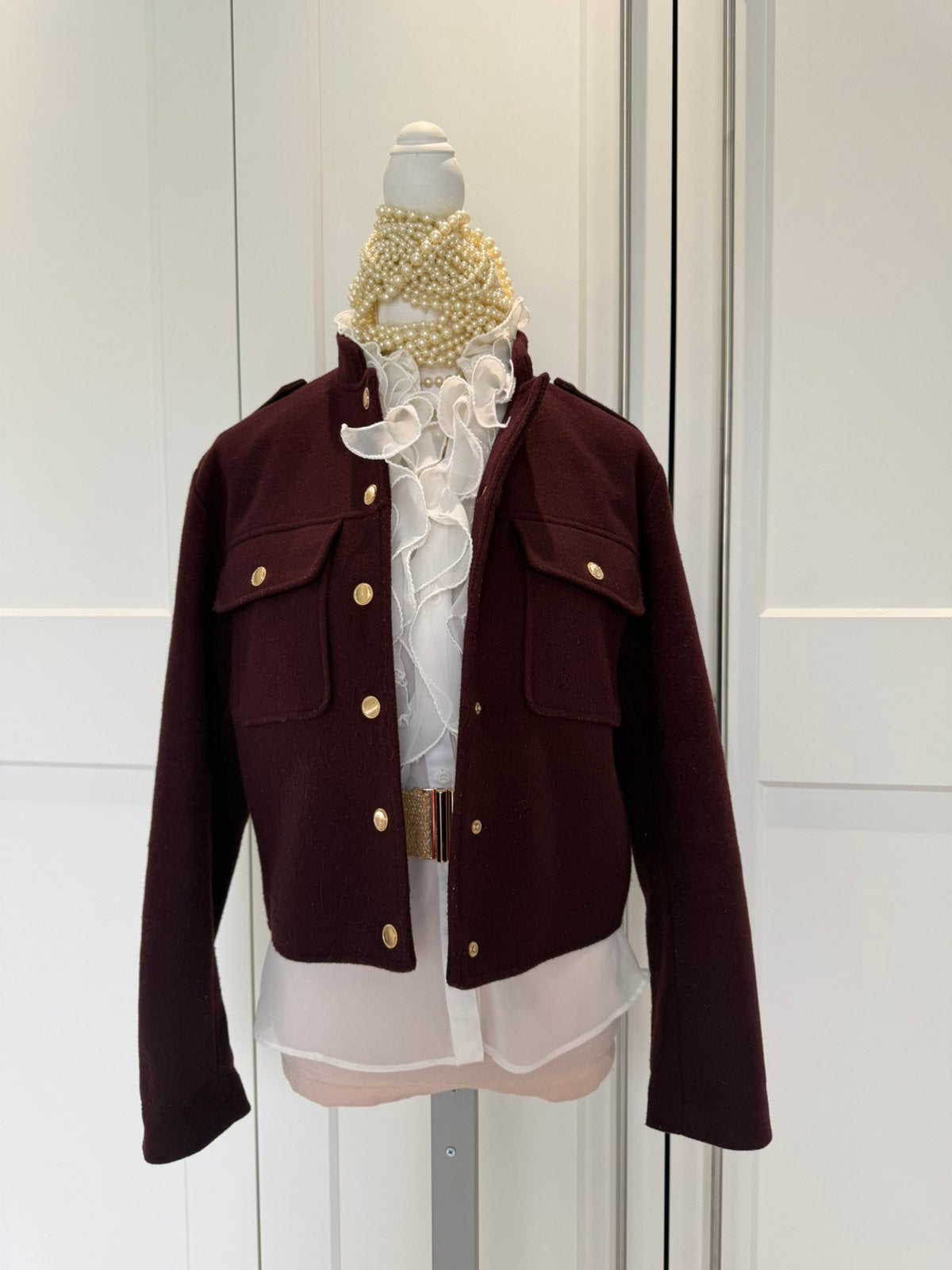 Als Nieuw Zara jasje bordeauxrood 40 42 l xxl, Verzenden, Maat 42/44 (L), Zo goed als nieuw, Jasje