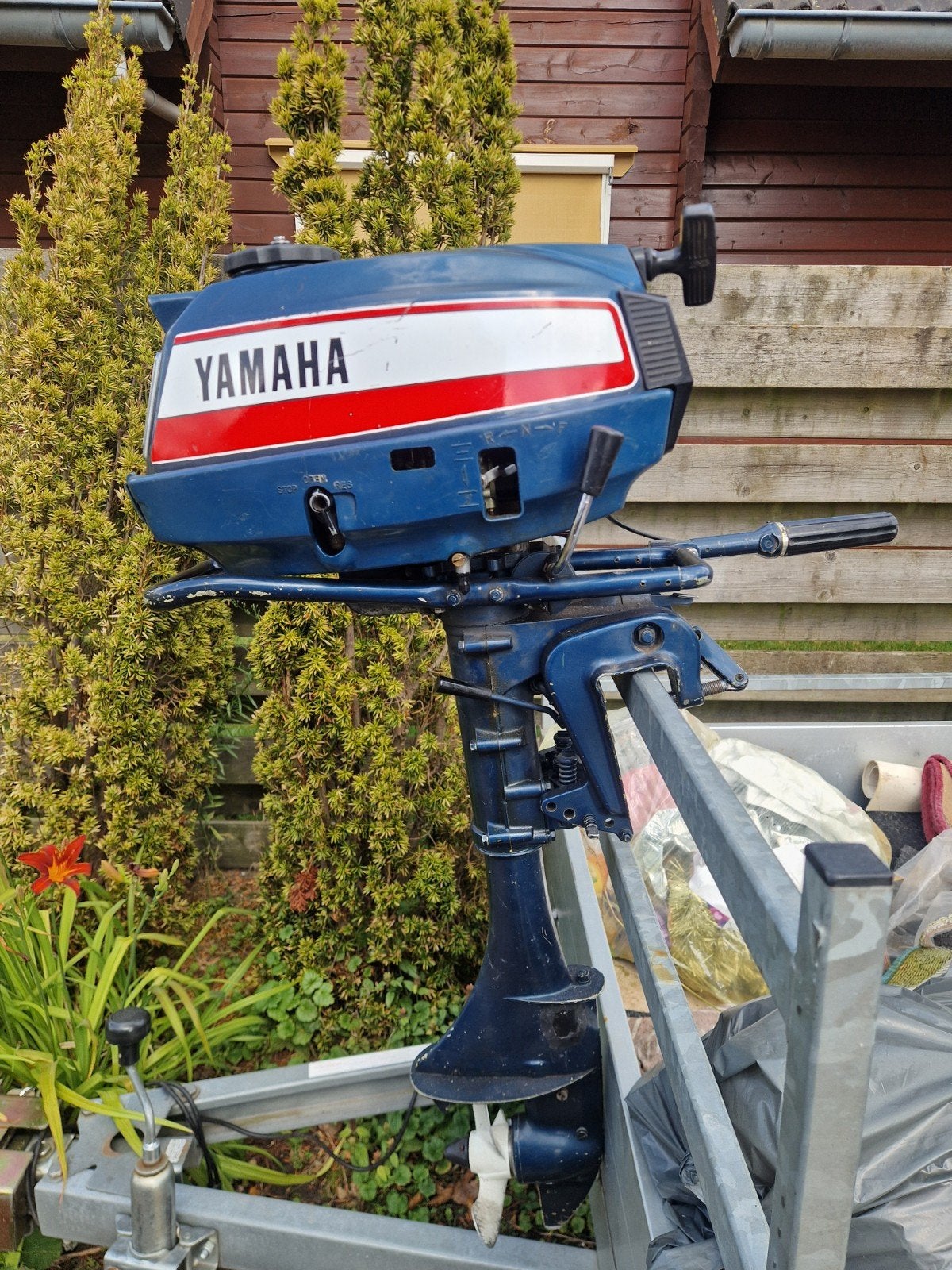 yamaha buitenboord motor 5 pk luchtgekoeld, Ophalen, Gebruikt