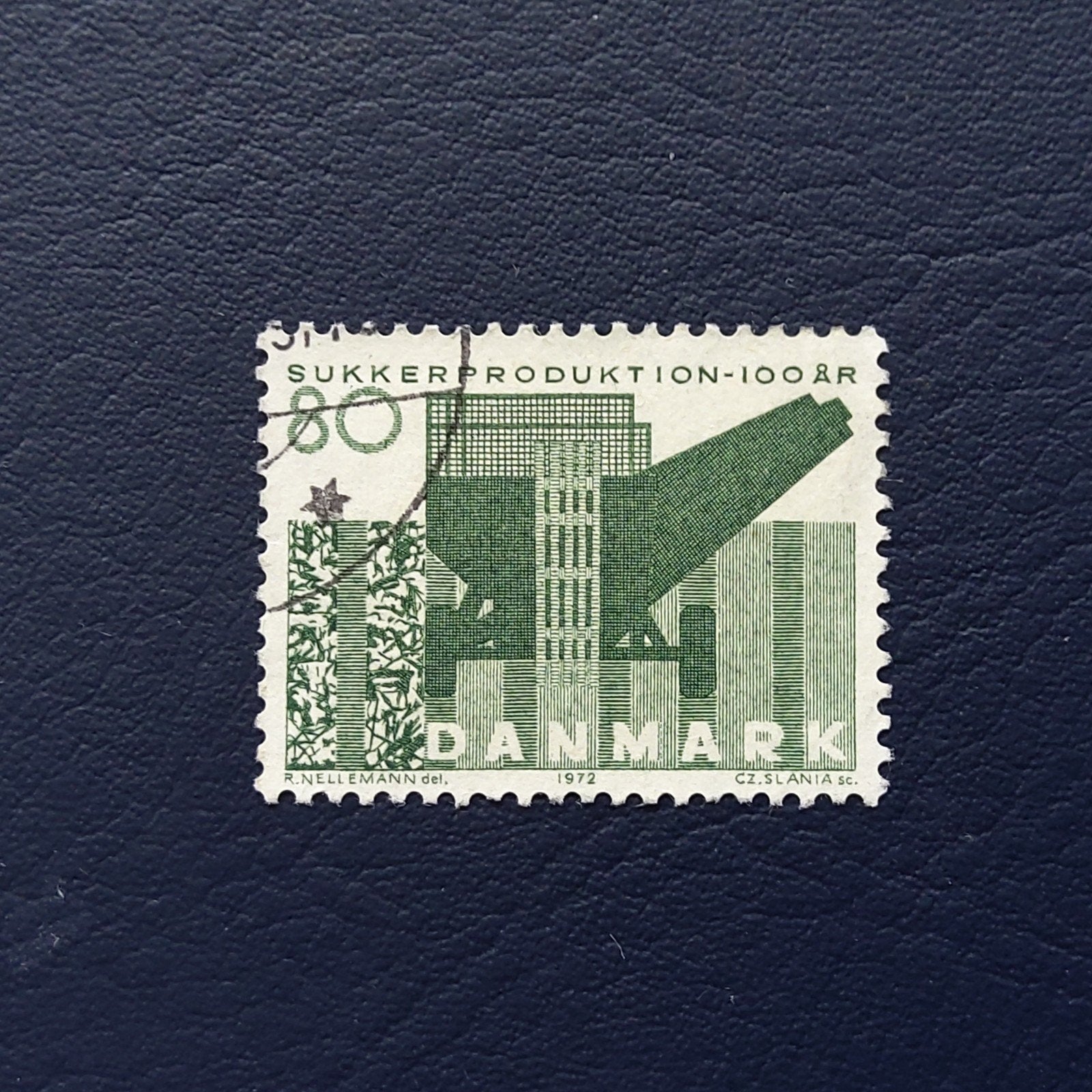 Denemarken postzegel 1972 - Suikerproductie 100 jaar, Ophalen of Verzenden